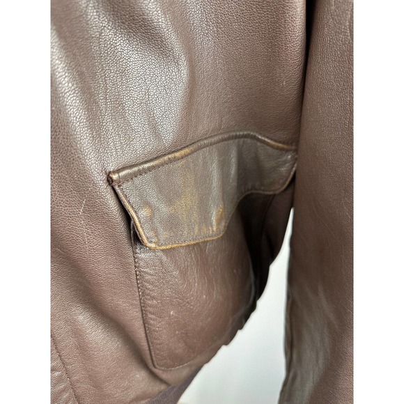 Cooper Type A 2 Goatskin Leather Flight Bomber Jacket Distressed USA Made 48L - Picture 12 of 16